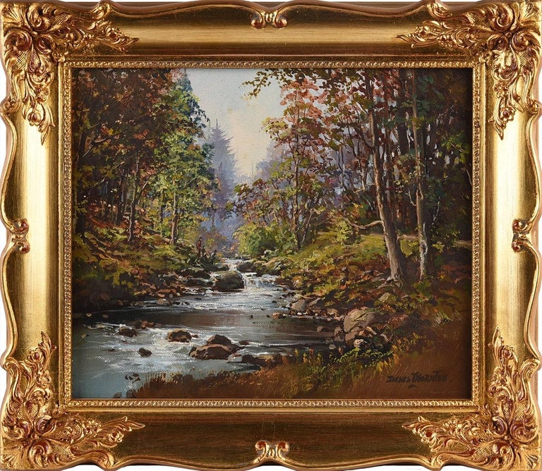 Original Oil Painting of Tollymore Forest in Ireland by Modern Irish Artist For Sale 1
