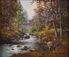 Original Oil Painting of Tollymore Forest in Ireland by Modern Irish Artist