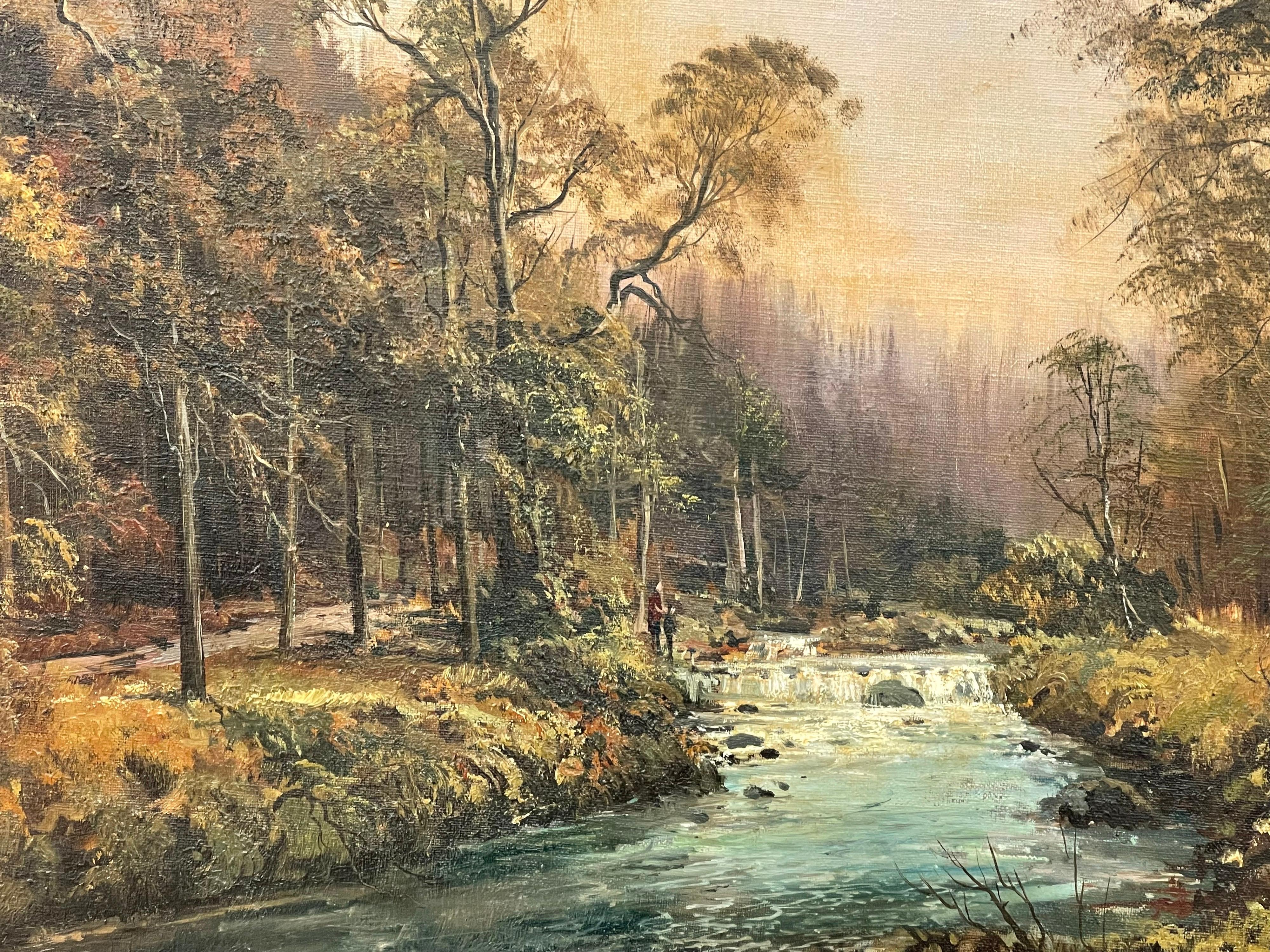 Originales Gemälde einer Waldlandschaft in Nordirland des 20. Jahrhunderts des Künstlers im Angebot 6