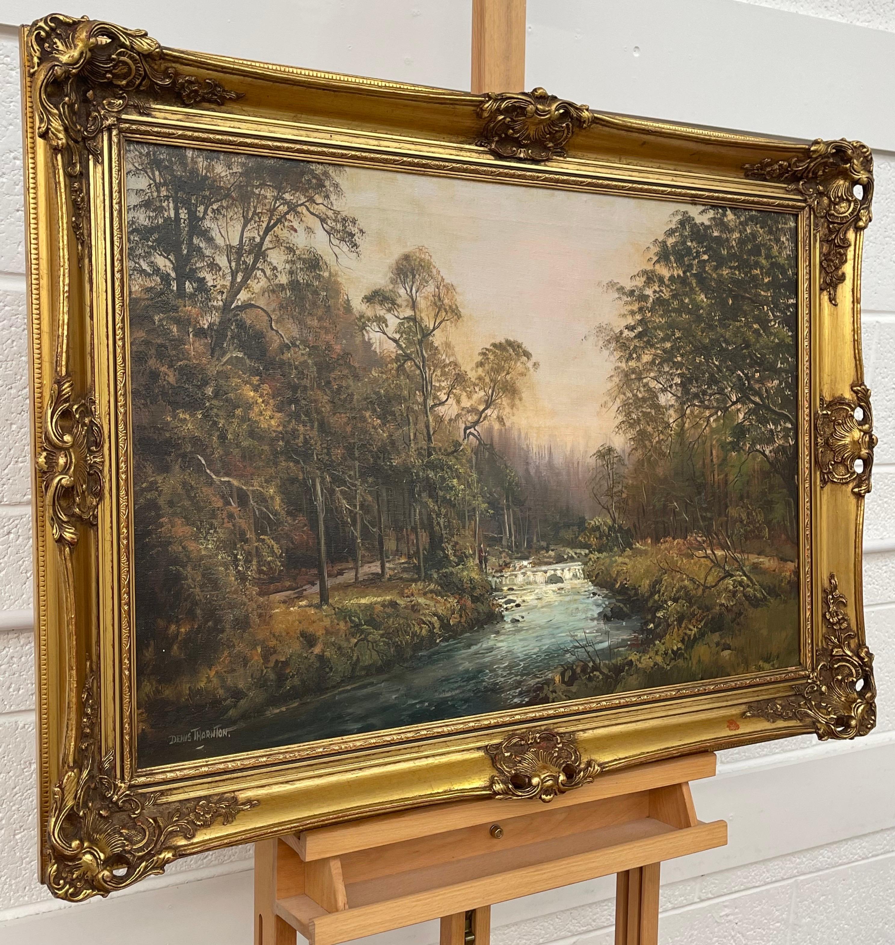 Originales Gemälde einer Waldlandschaft in Nordirland des 20. Jahrhunderts des Künstlers – Painting von Denis Thornton