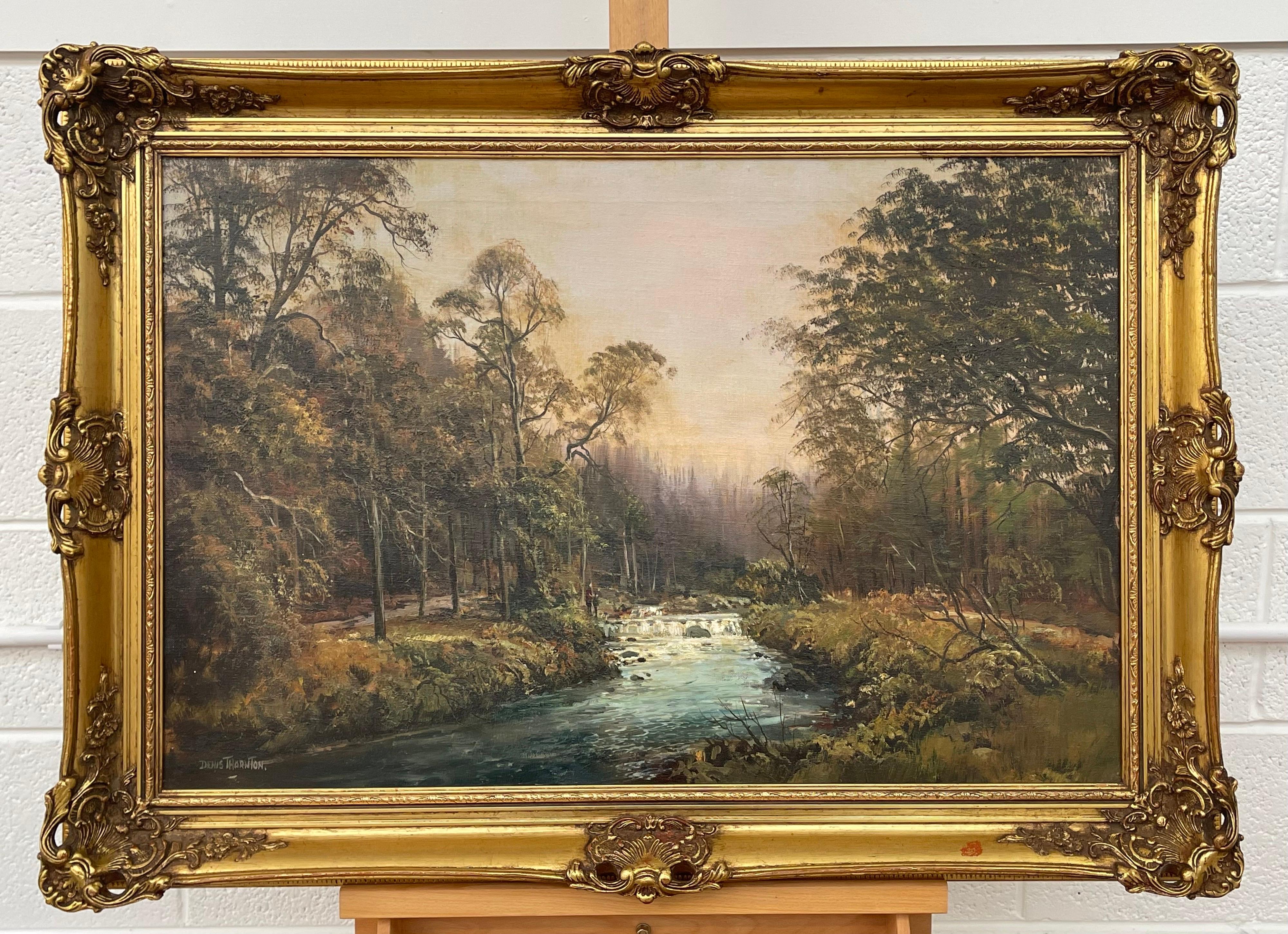 Originales Gemälde einer Waldlandschaft in Nordirland des 20. Jahrhunderts des Künstlers (Nachkriegszeit), Painting, von Denis Thornton