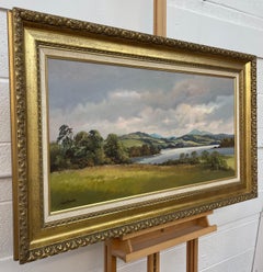 Original Post-War Oil Painting of Irish Sea Loch in Ireland by Modern Artist