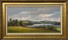Original Post-War Oil Painting of Irish Sea Loch in Ireland by Modern Artist