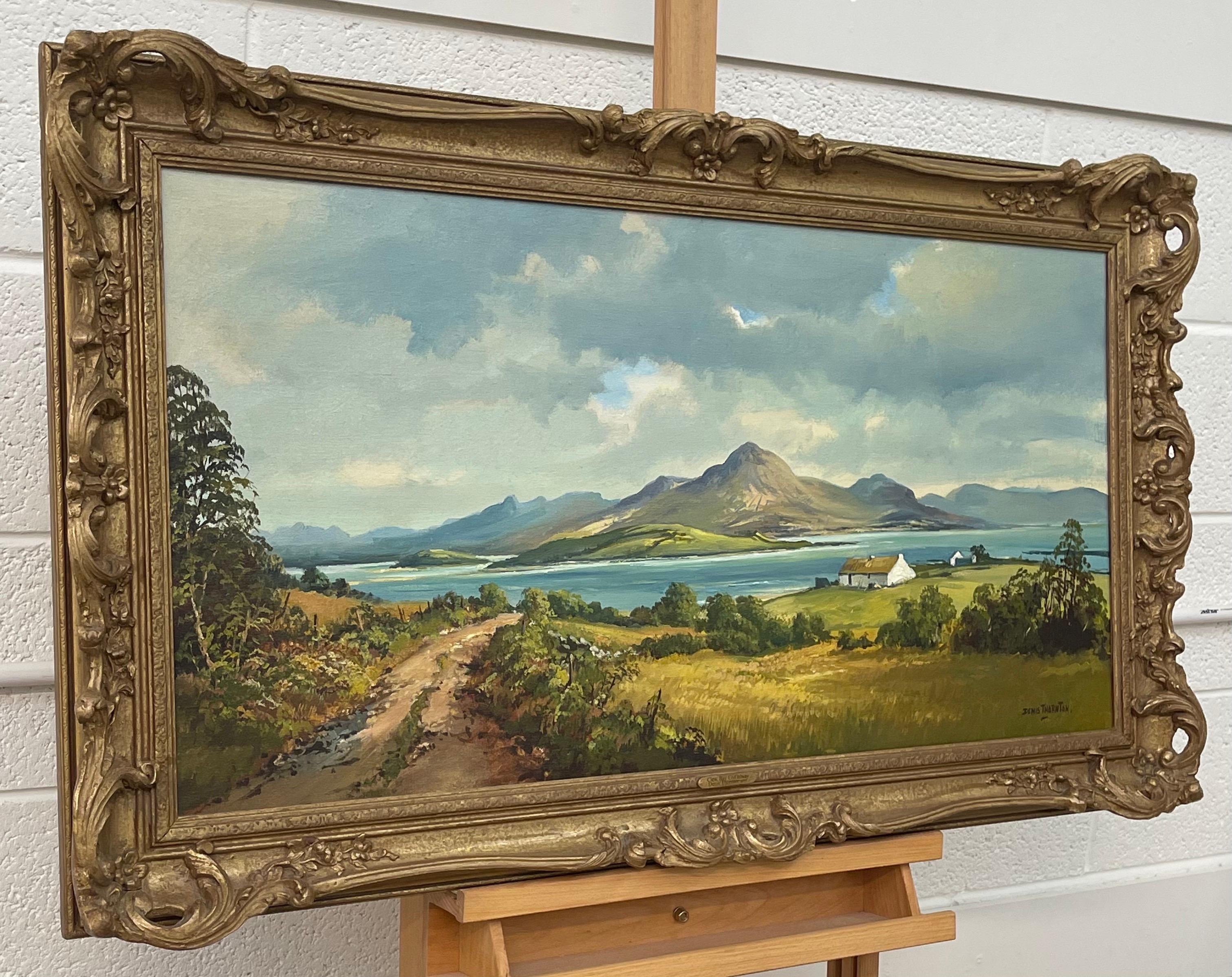 Pintura original de posguerra de la bahía de Clew, condado de Galway, Irlanda, por un artista moderno - Painting de Denis Thornton