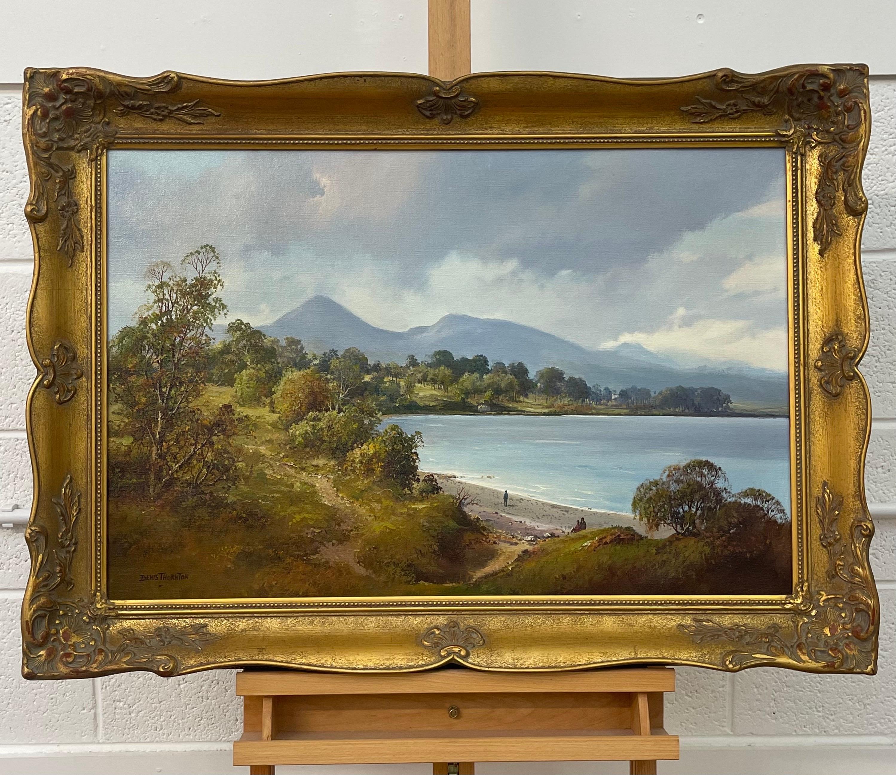 Original Post-War Oil Painting of Mournes from Dundrum Ireland by 20th Century Modern Artist, Denis Thornton (1937-1999)

Art measures 30 x 20 inches 
Frame measures 36 x 26 inches (approx.) 

Denis Thornton was a very talented Post-War &