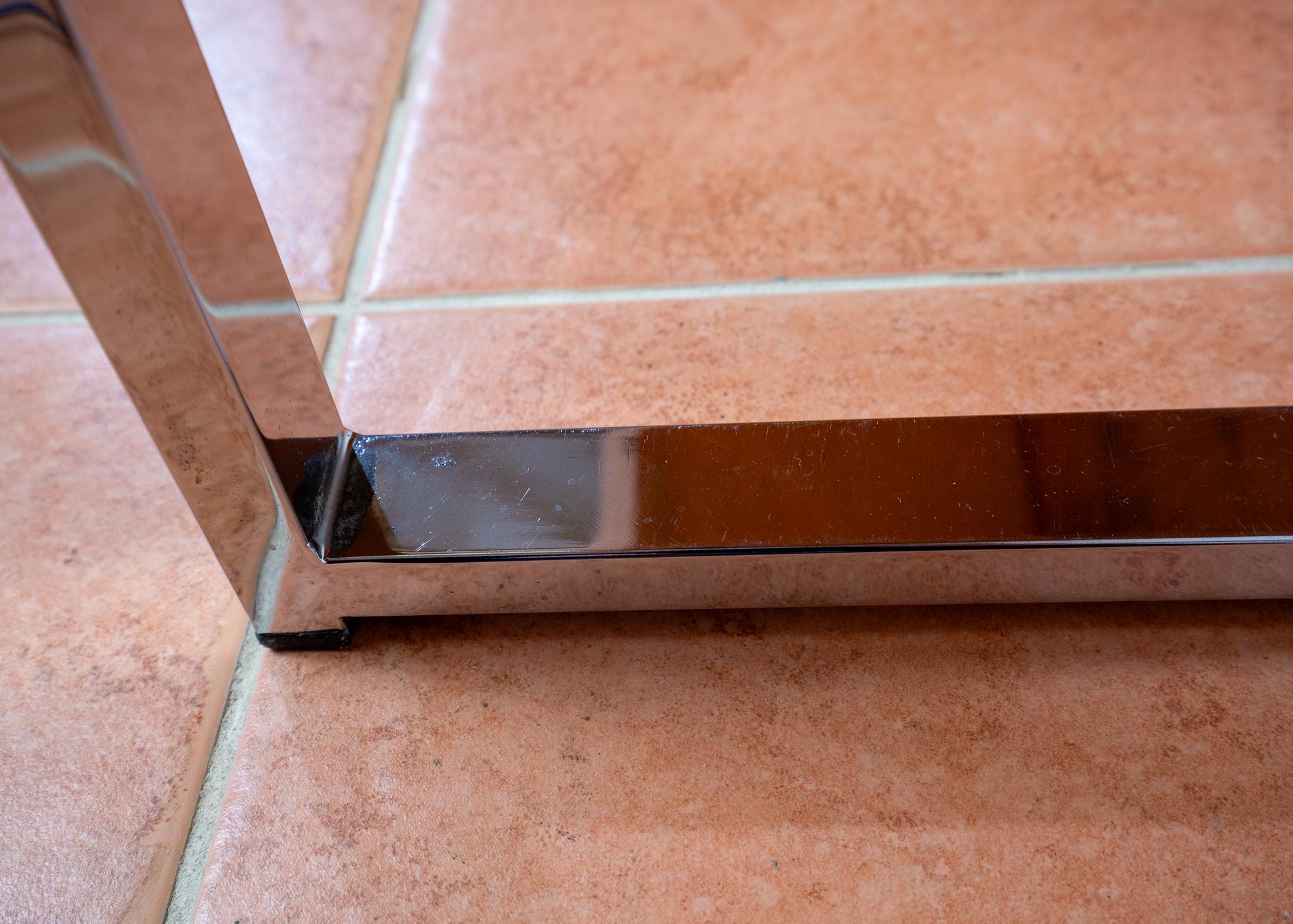 Grande table basse DeNisco en céramique chromée carrelée lave grasse, milieu du siècle 1970 MCM en vente 11