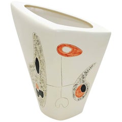 Denise and Peter Orlando, Large Decorative Vase, Cream White