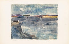 Il mare - Litografia originale di Denise Bonvallet Philippon