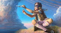 "Cruising Altitude" (2025) Original Portrait of Young Girl, Oil Painting