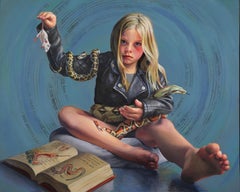 "Serpentinas Escarlata" (2019) Por Denise Dambrackas, Pintura Retrato Original