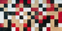 "Cipher Thirty One (Sense + Antisense)", acrylic painting, abstract, geometric