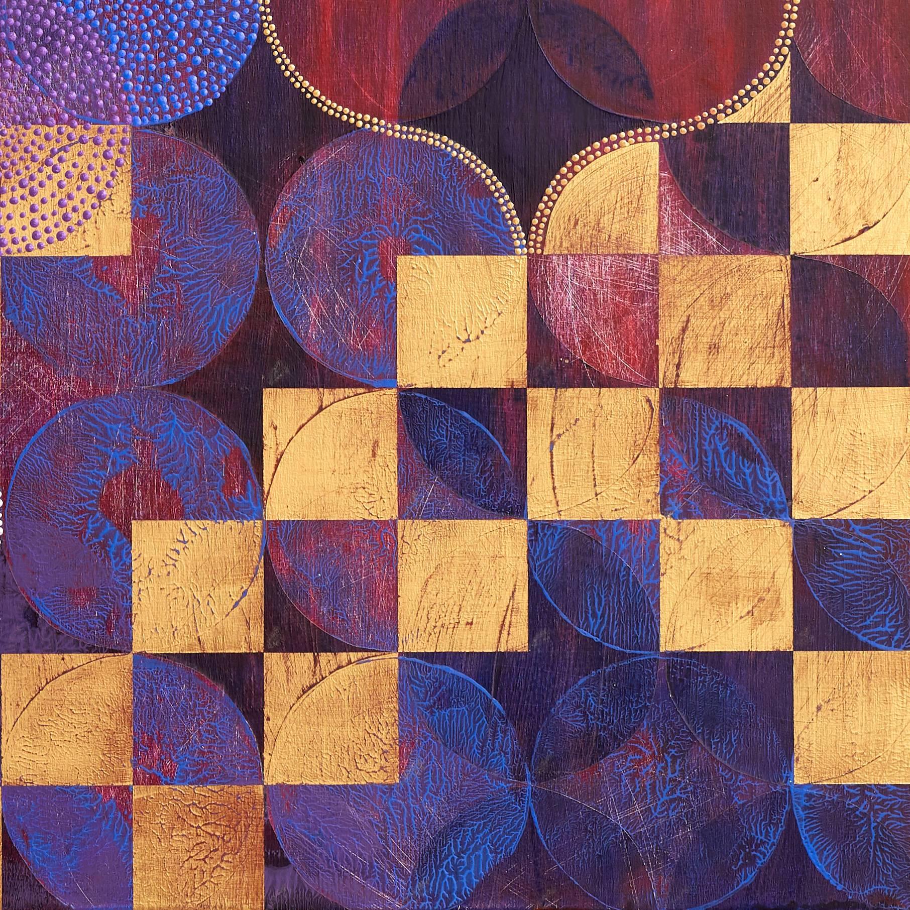 In Denise Driscoll's large geometric painting, 