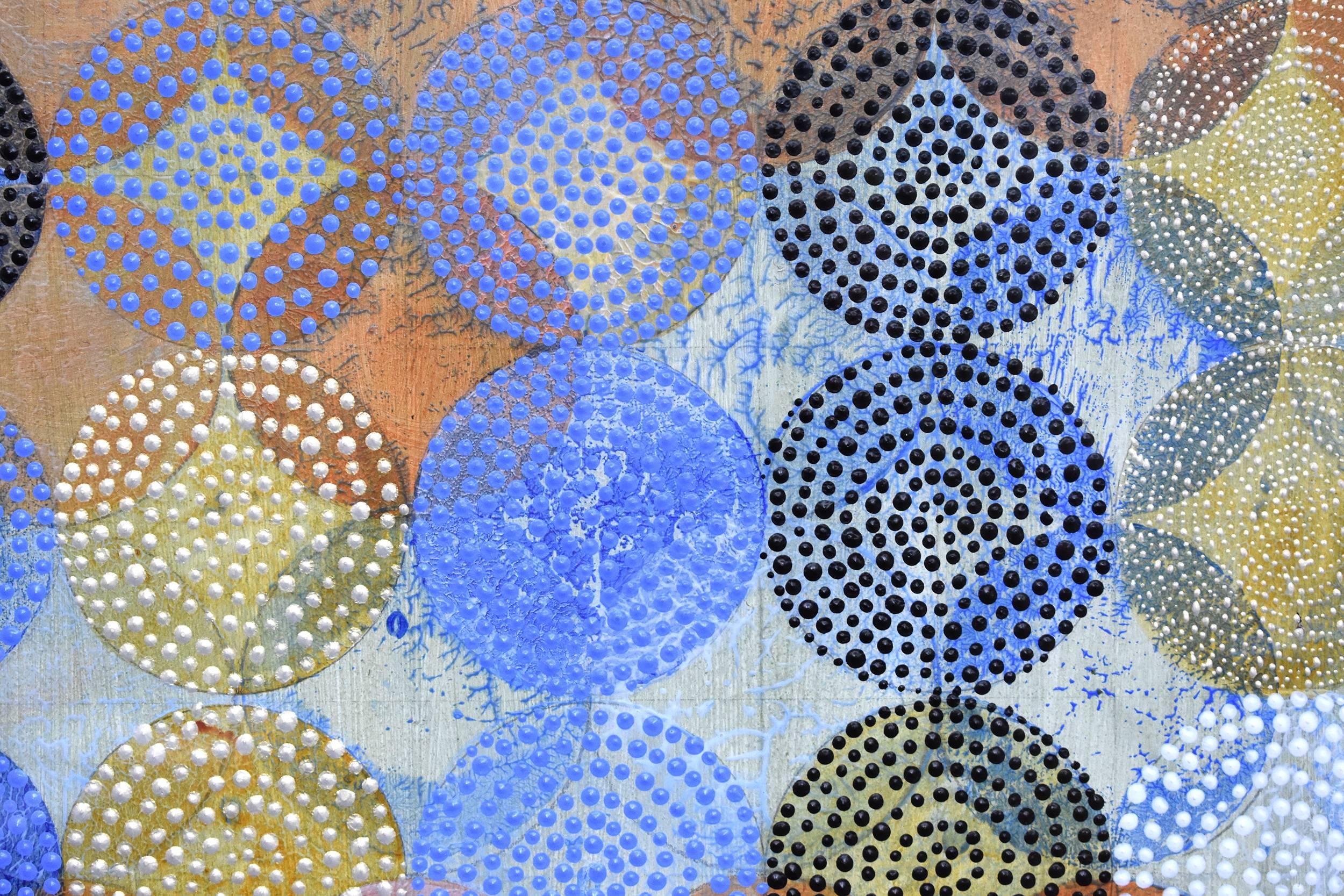 abstract painting with circles