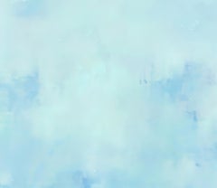 Divided Lands, Signed Contemporary Blue Abstract Color Field Digital Painting