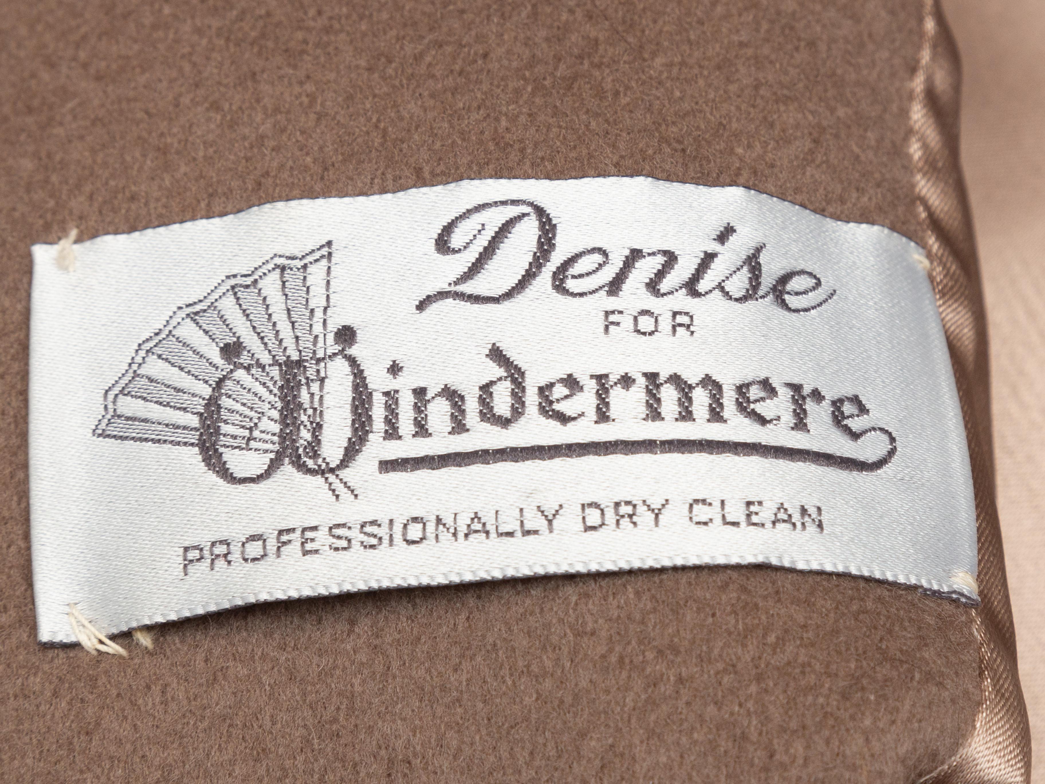 Women's Denise For Windermere Light Brown Wool & Fur Coat