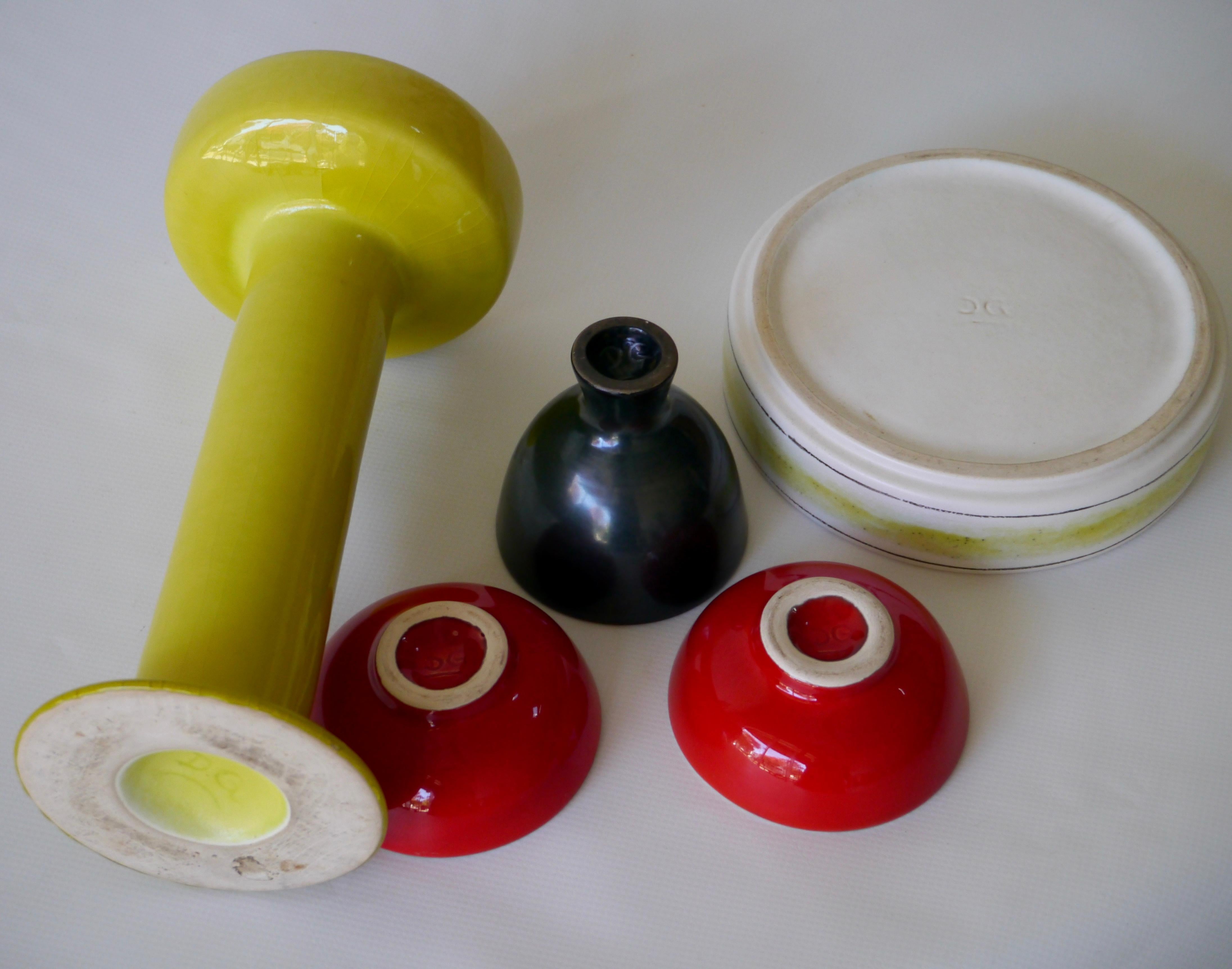 Denise Gatard, Group of 5 Ceramics, France, 1955 im Angebot 2