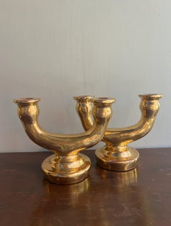 Denise Gatard Paire de bougeoirs