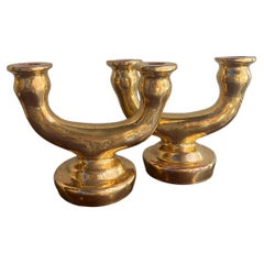 Denise Gatard Paire de bougeoirs