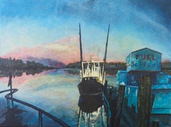Dawn, R.E. Mayo, Caroline du Nord, peinture acrylique originale, 2020