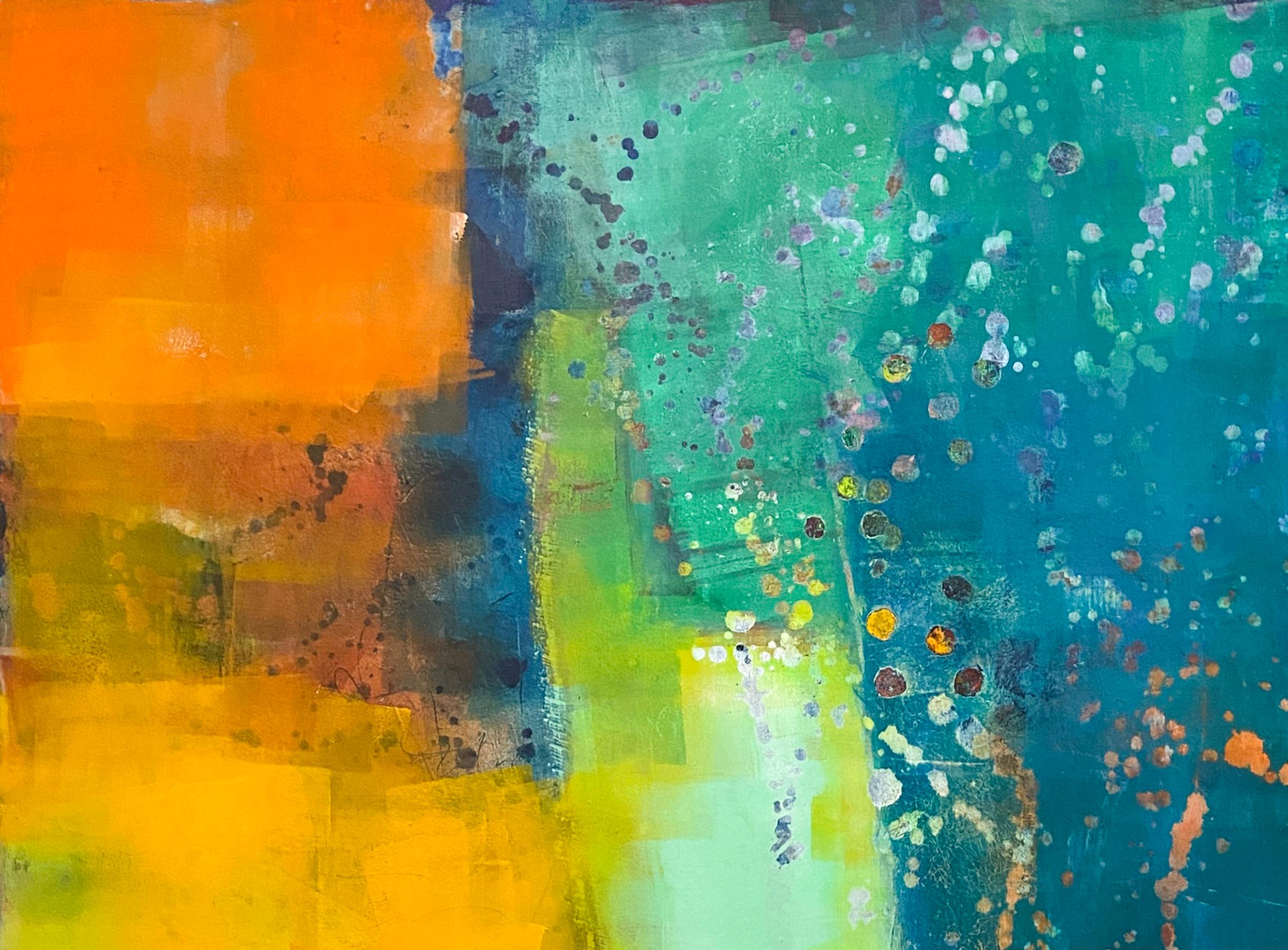 Vicissitudes, Original Contemporary Blue Orange and Yellow Abstract Painting
42