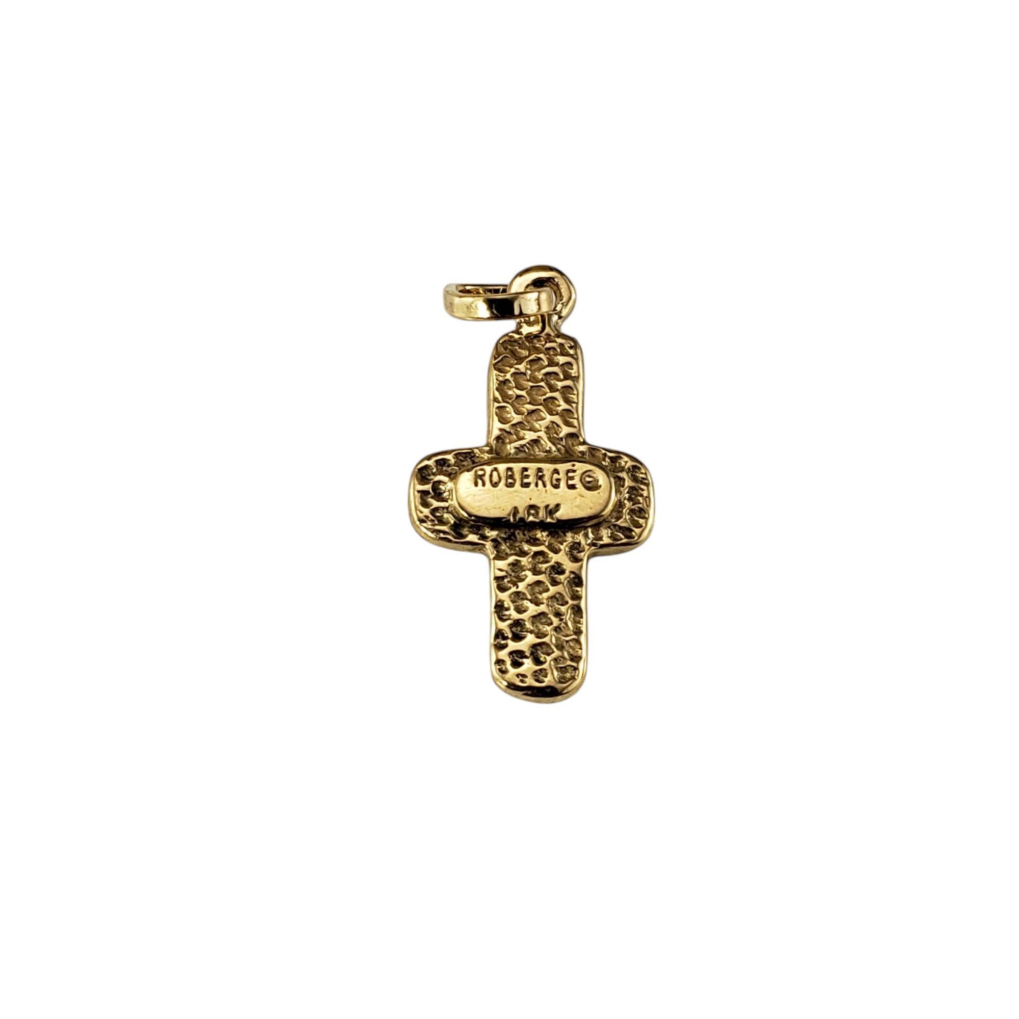 Colgante de cruz de oro amarillo de 18 quilates y diamantes Denise Roberge #20021 Corte brillante