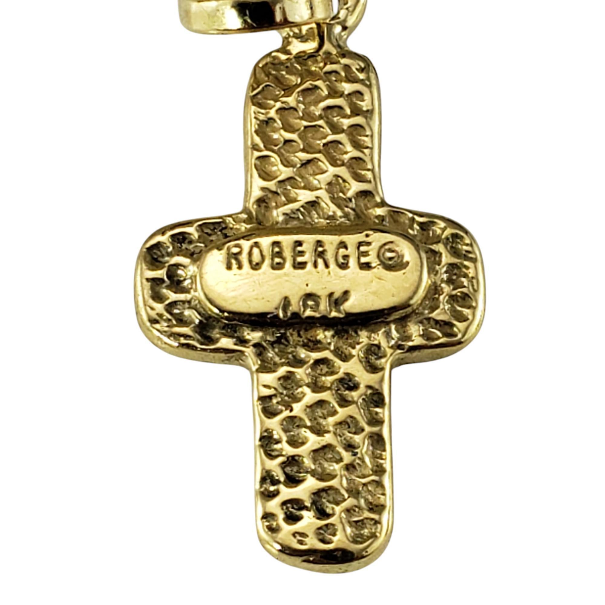 Colgante de cruz de oro amarillo de 18 quilates y diamantes Denise Roberge #20021 en Bueno Estado en Washington Depot, CT