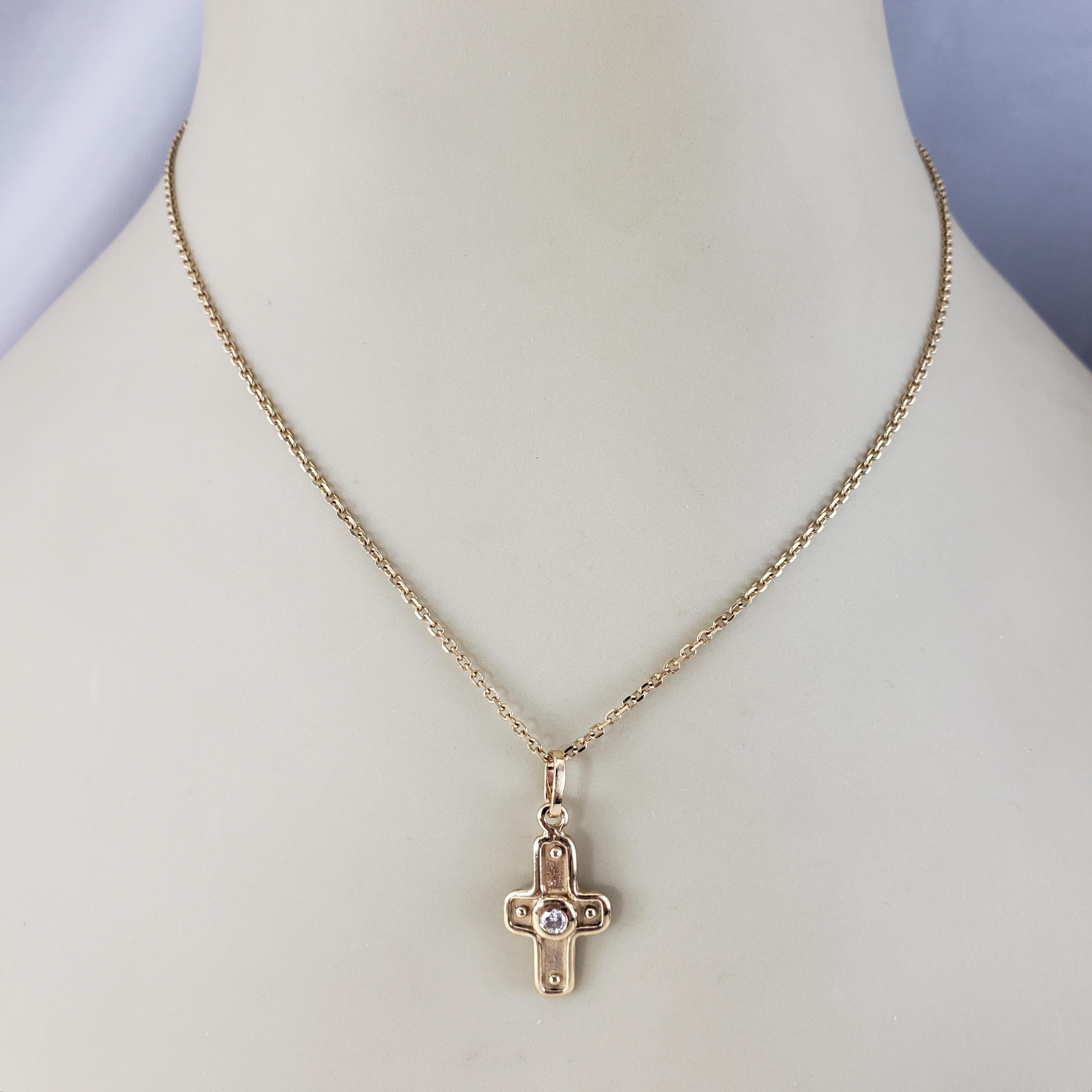 De las mujeres Colgante de cruz de oro amarillo de 18 quilates y diamantes Denise Roberge #20021