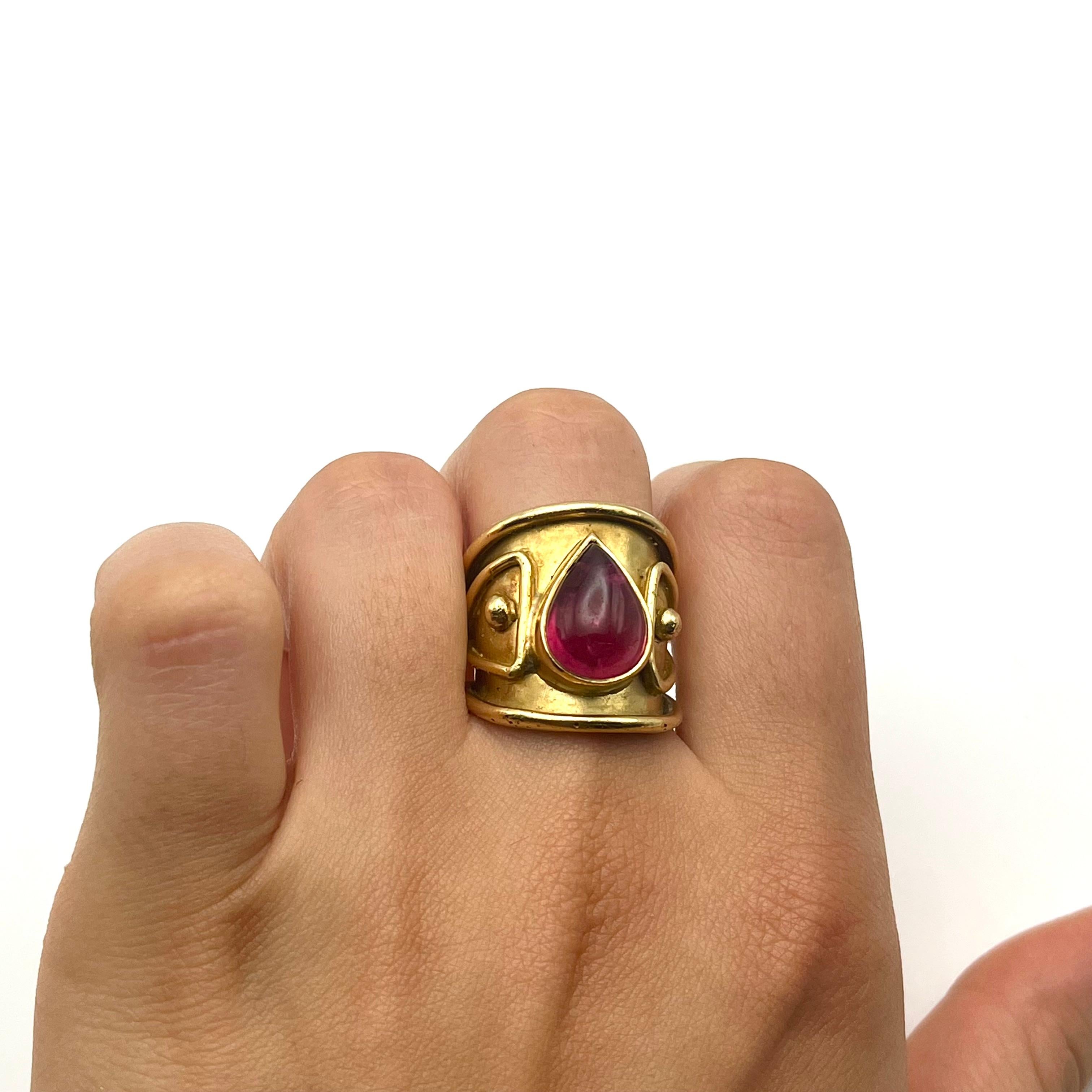 Women's Denise Roberge 18KT Pink Tourmaline Ring For Sale
