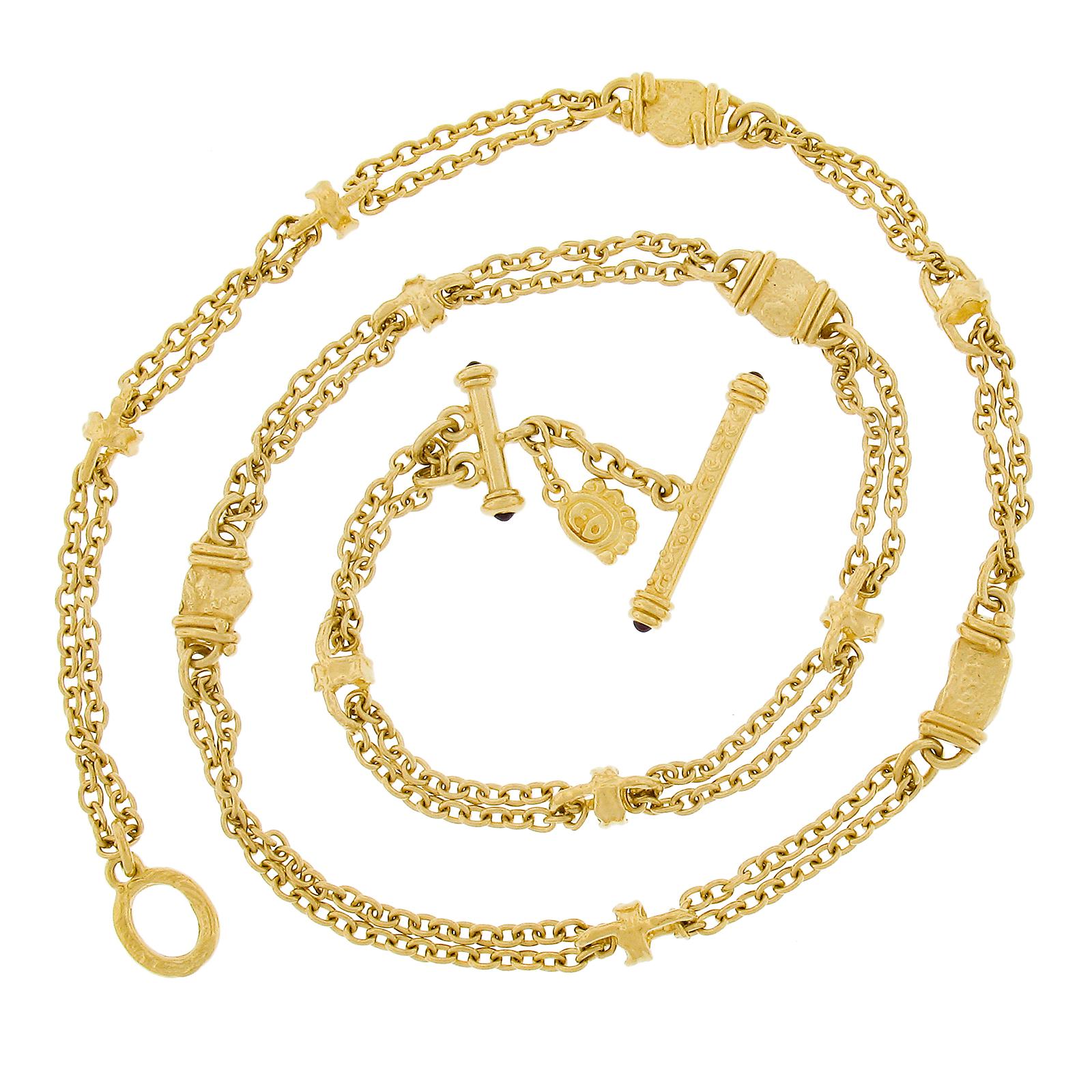 Denise Roberge 22K Gold Ancient Station & Cable Link 30" Statement-Halskette im Angebot