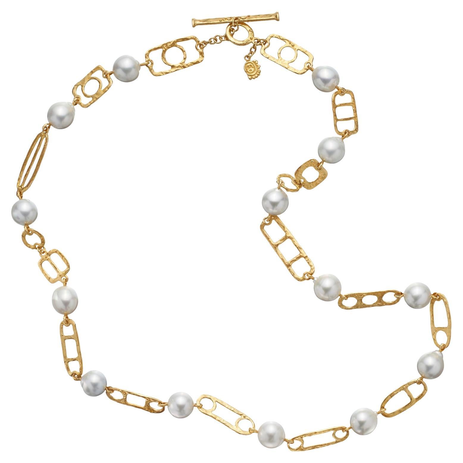Denise Robergé 22k Gold and South Sea Cultured Pearl Necklace