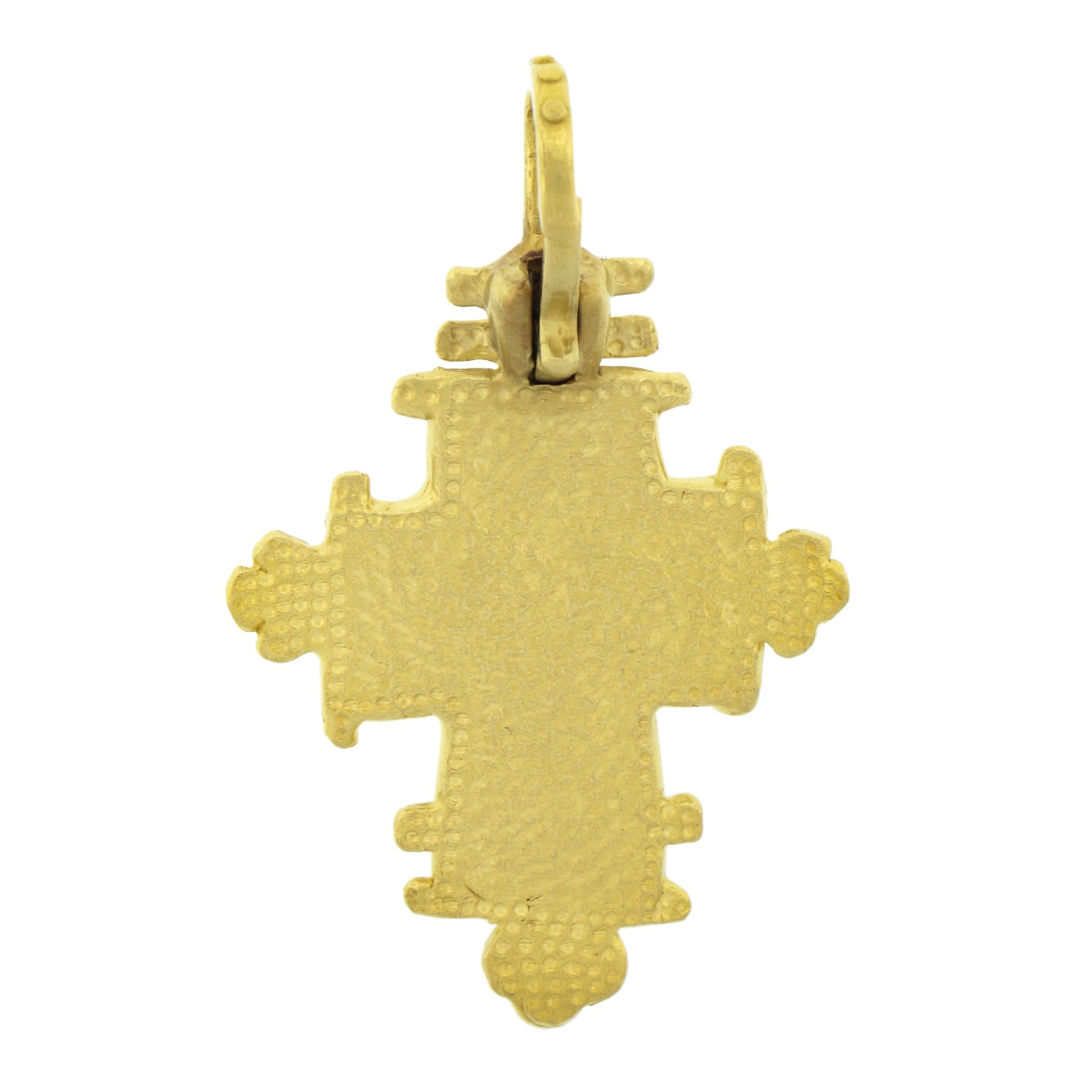 22k gold cross pendant