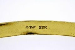 Denise Roberge Pulsera de brazalete de oro amarillo de 22k Interior de 8,5" Espina levantada de 32,3 g
