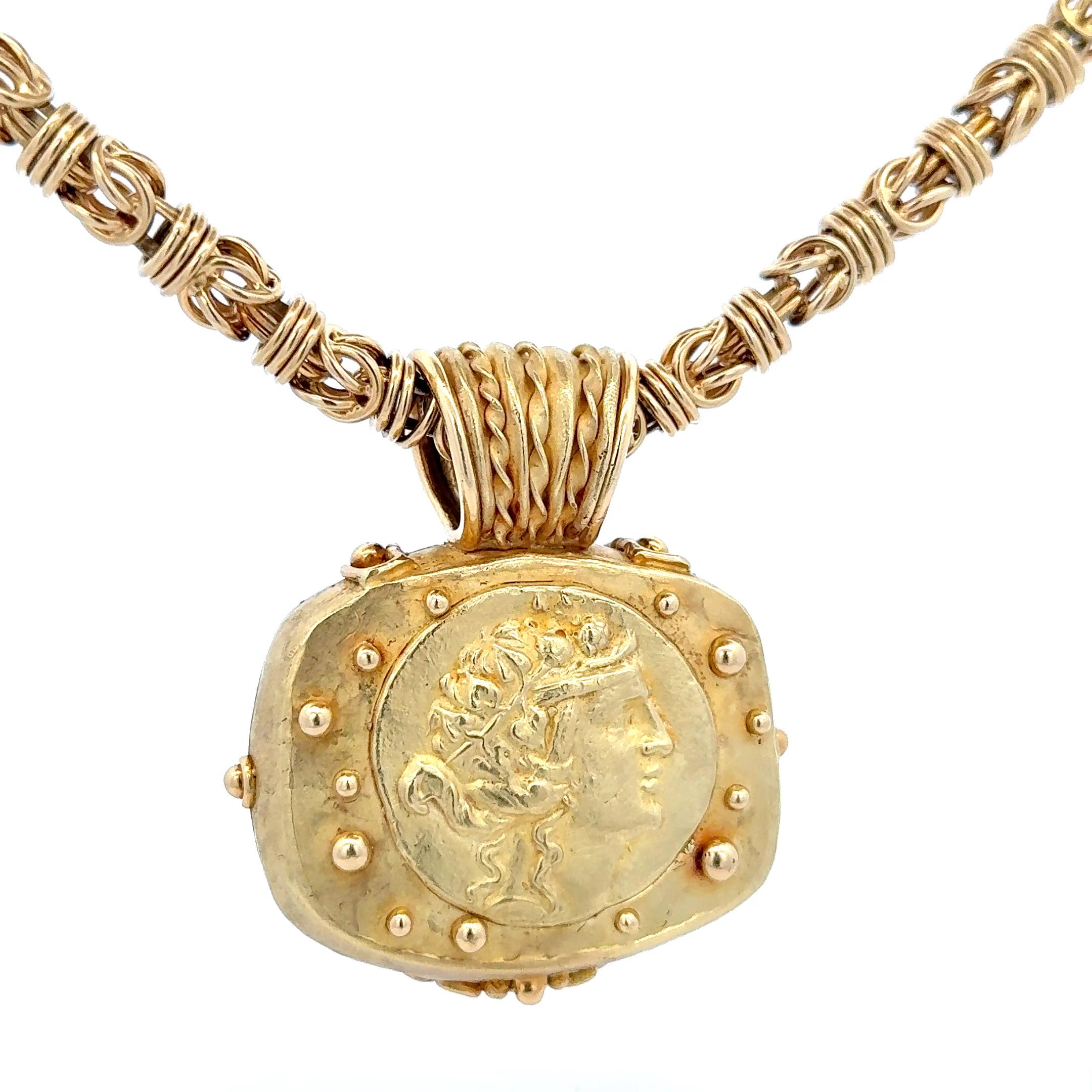 Denise Roberge Citrine Pendant Necklace 18K Yellow Gold For Sale 2