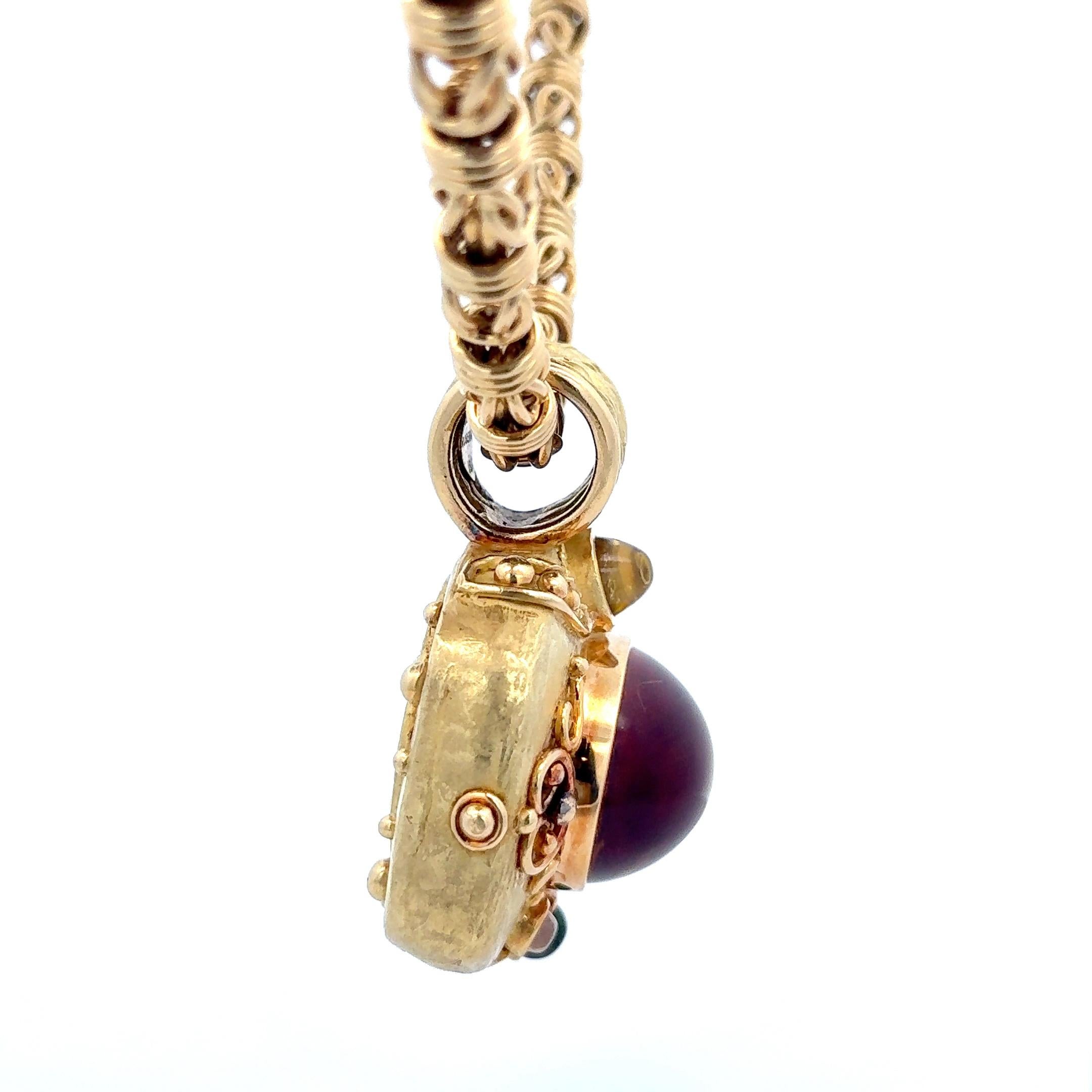 Denise Roberge Citrine Pendant Necklace 18K Yellow Gold For Sale 3