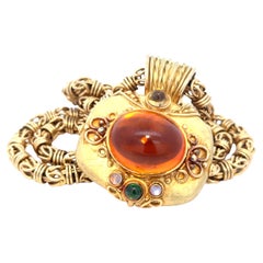 Denise Roberge Collier pendentif citrine en or jaune 18 carats