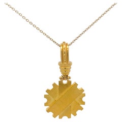 Denise Roberge Contemporary Pendant in 22K Yellow Gold