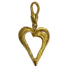Denise Roberge Heart Handmade 22K Yellow Gold Charm Pendant