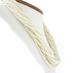 Denise Roberge Multistrand Akoya Pearl Necklace W/ 22k Gold Diamond Ends & Clasp