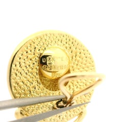 Denise Roberge Solid 18k Yellow Gold Textured Face Button Clip On Earrings