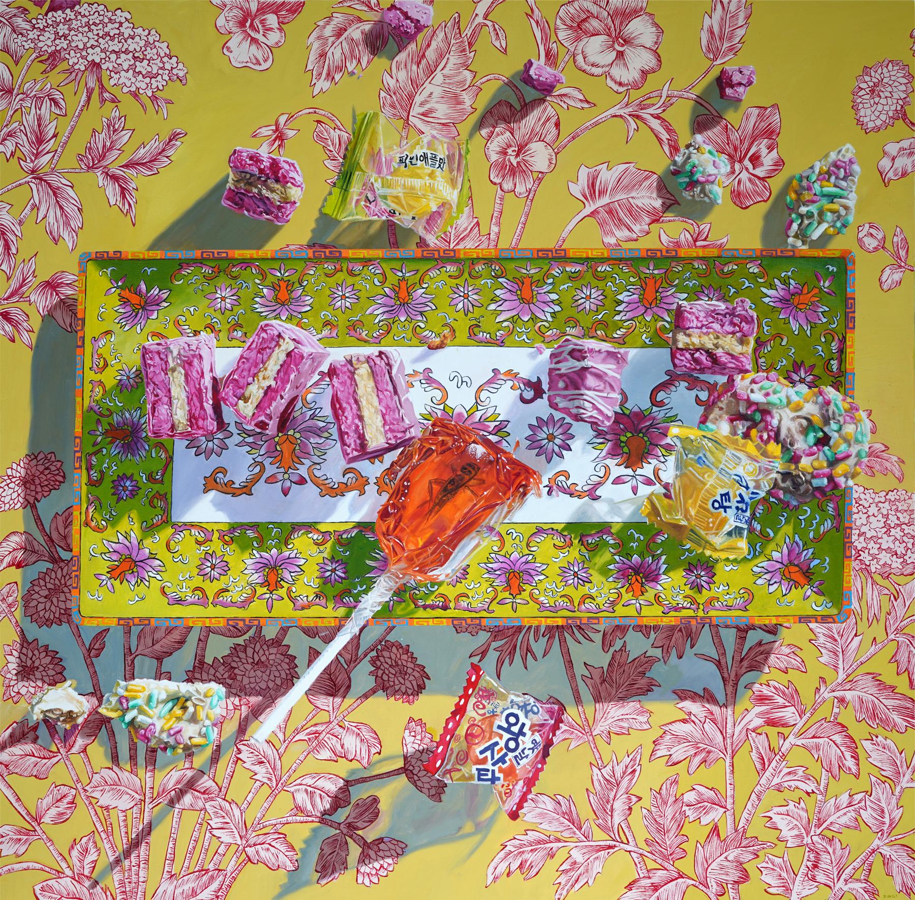 Denise Stewart-Sanabria Still-Life Painting - Hard Candy