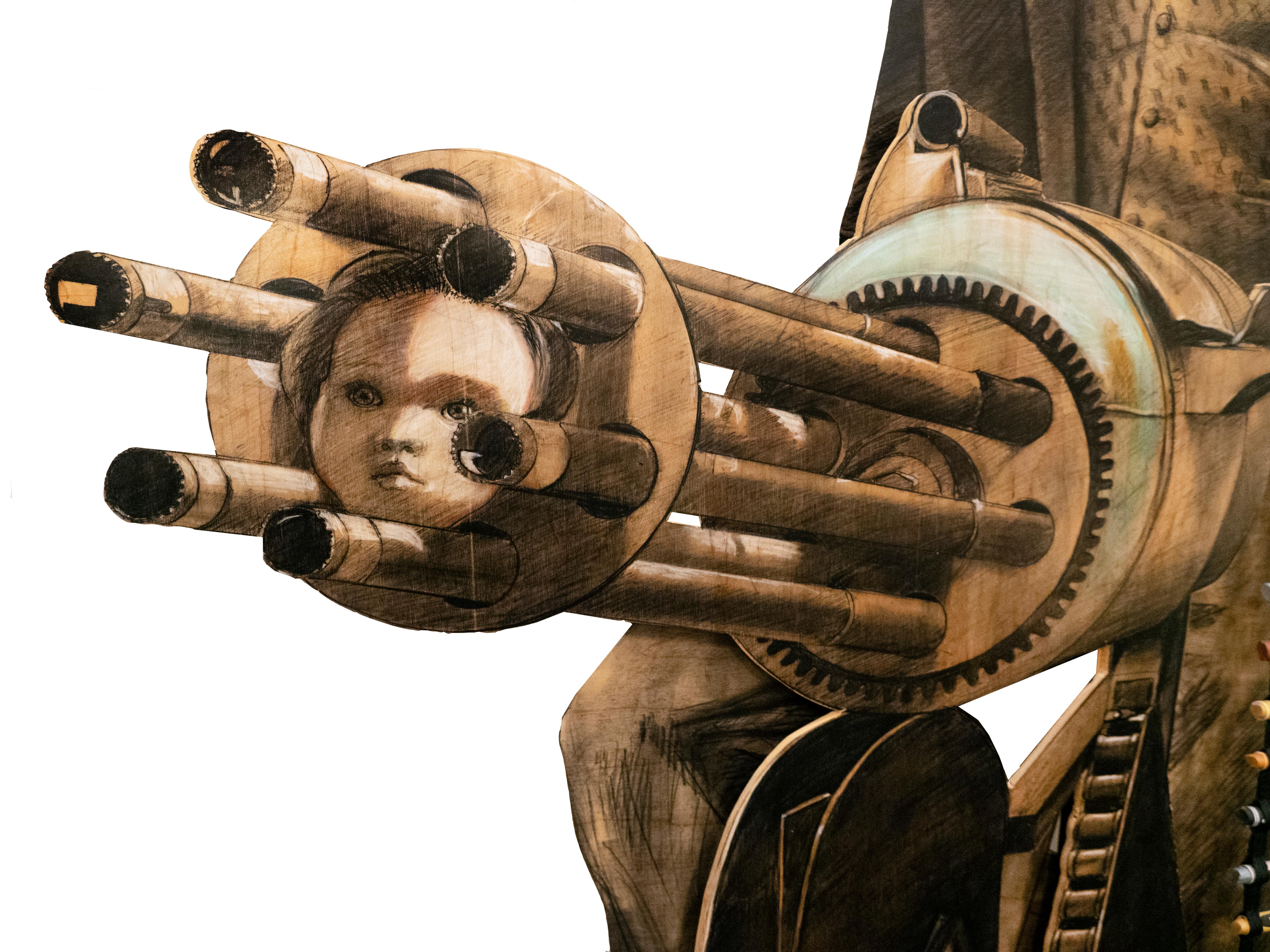 Reiten Sie mit dem großen Schuss – Sculpture von Denise Stewart-Sanabria