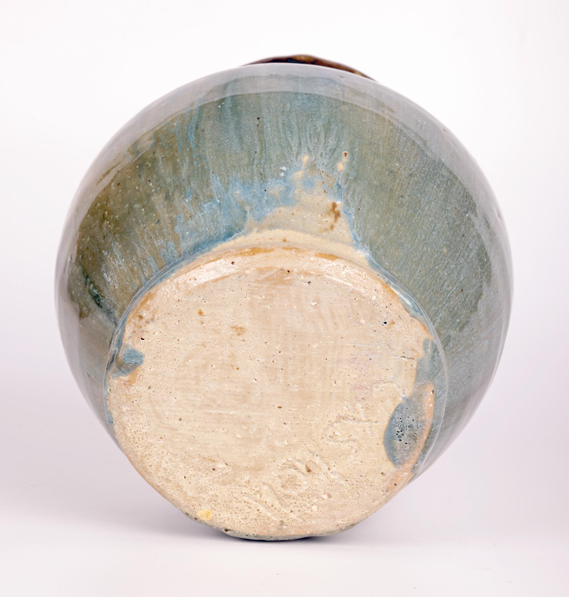 Denise Wren Oxshott Pottery Studio Pottery Twin Handled Vase  For Sale 6