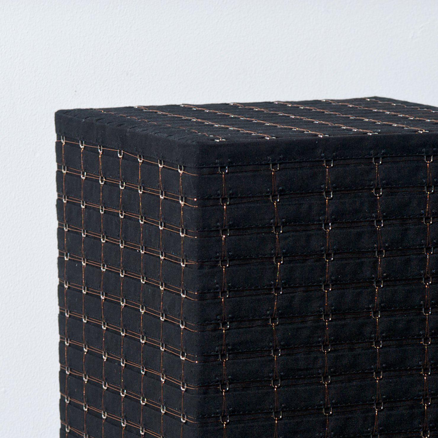 Black Cube w/ Copper #1  - Sculpture by Denise Yaghmourian