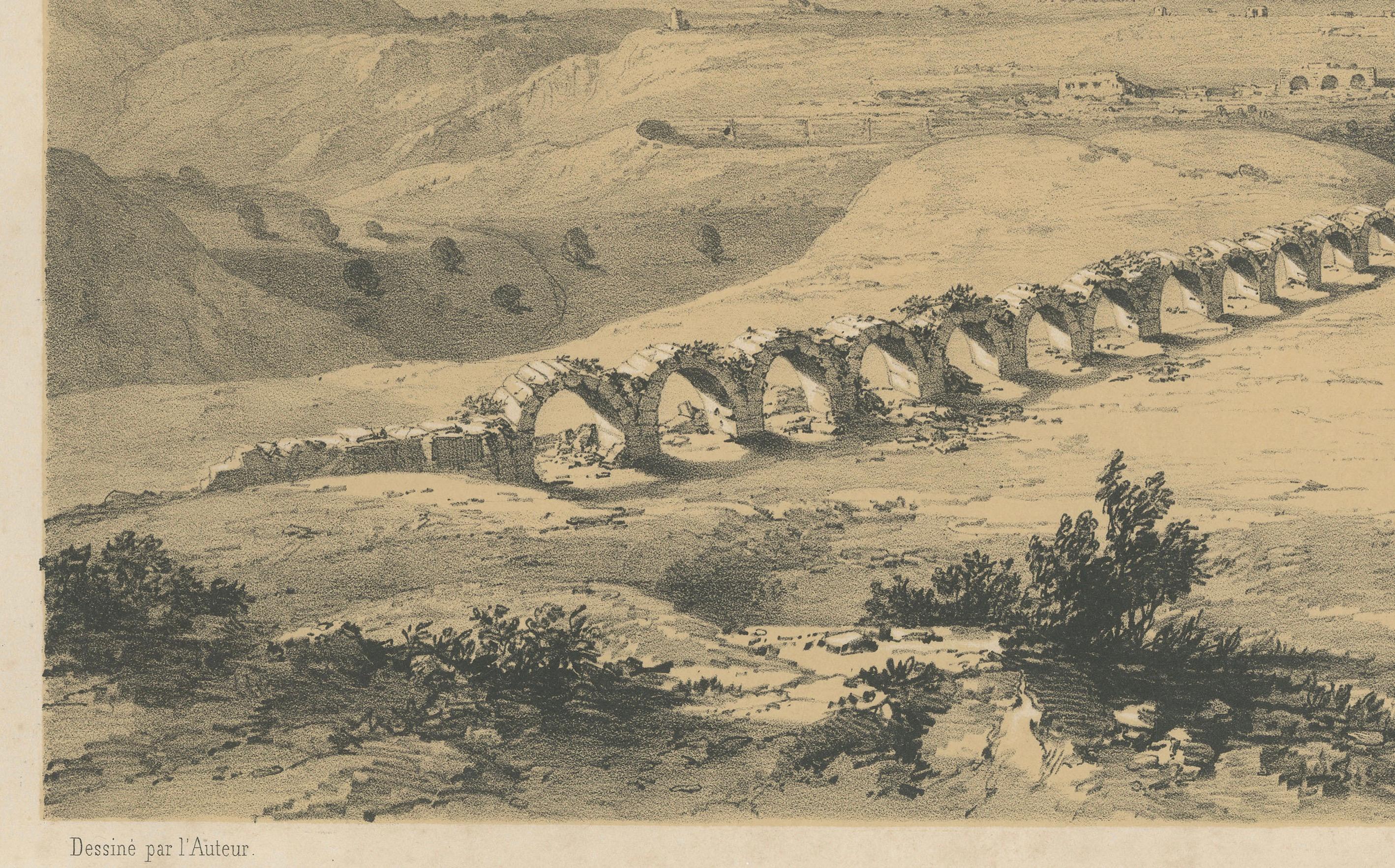 Denislou - Vues des ruines de Laodicée et du théâtre, Asie Mineure par Laborde, vers 1840

Cette lithographie de grand format présente deux vues étonnantes des ruines de Laodicée (près de l'actuelle Denizli, en Turquie) datant du XIXe siècle et