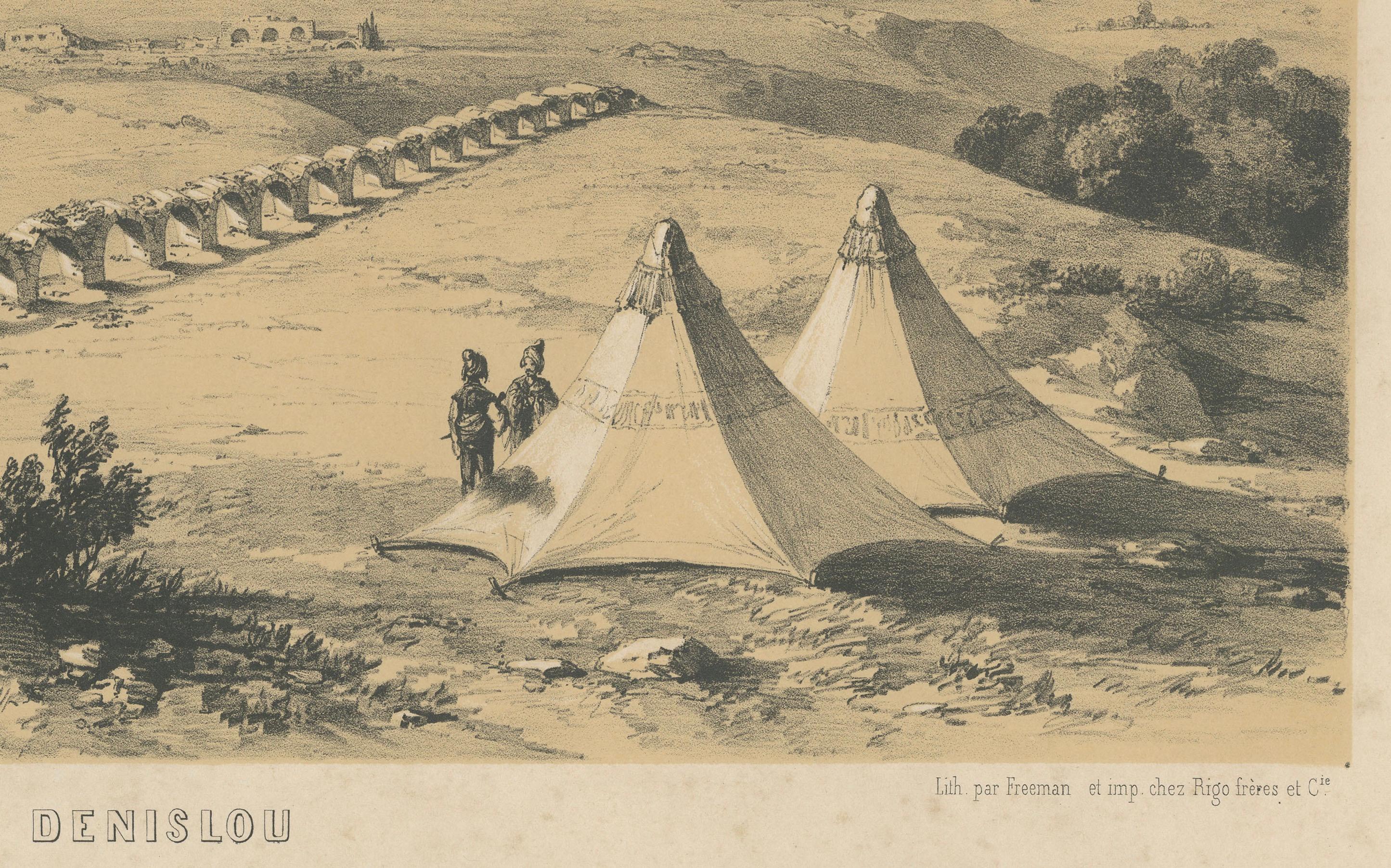 Français Denislou - Vues des ruines de Laodicée et du théâtre, Asie Mineure par Laborde en vente