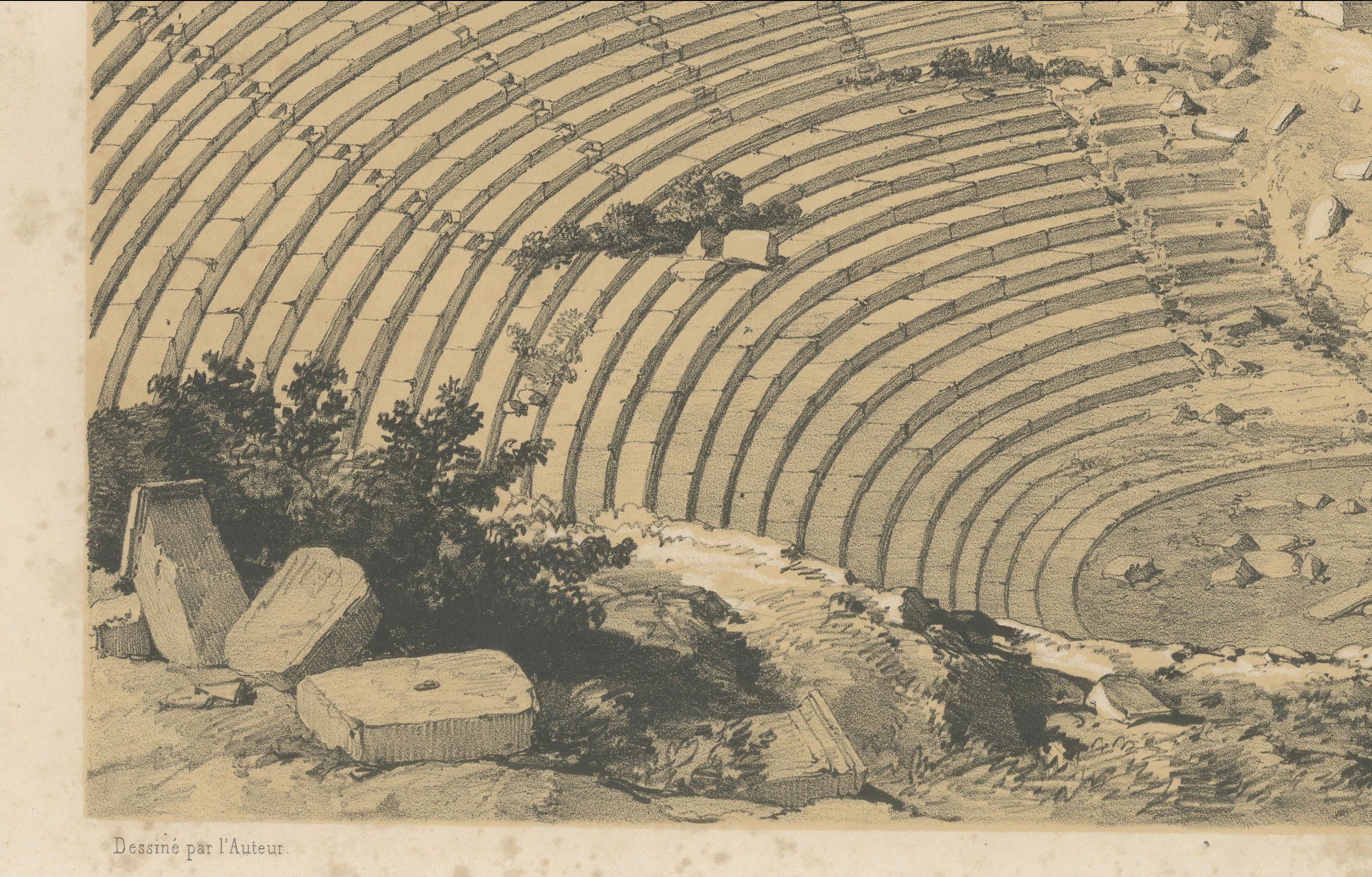 XIXe siècle Denislou - Vues des ruines de Laodicée et du théâtre, Asie Mineure par Laborde en vente