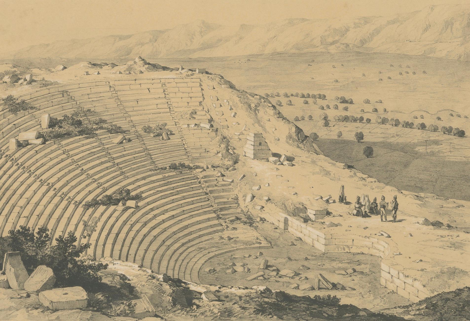 Denislou - Vues des ruines de Laodicée et du théâtre, Asie Mineure par Laborde en vente 1