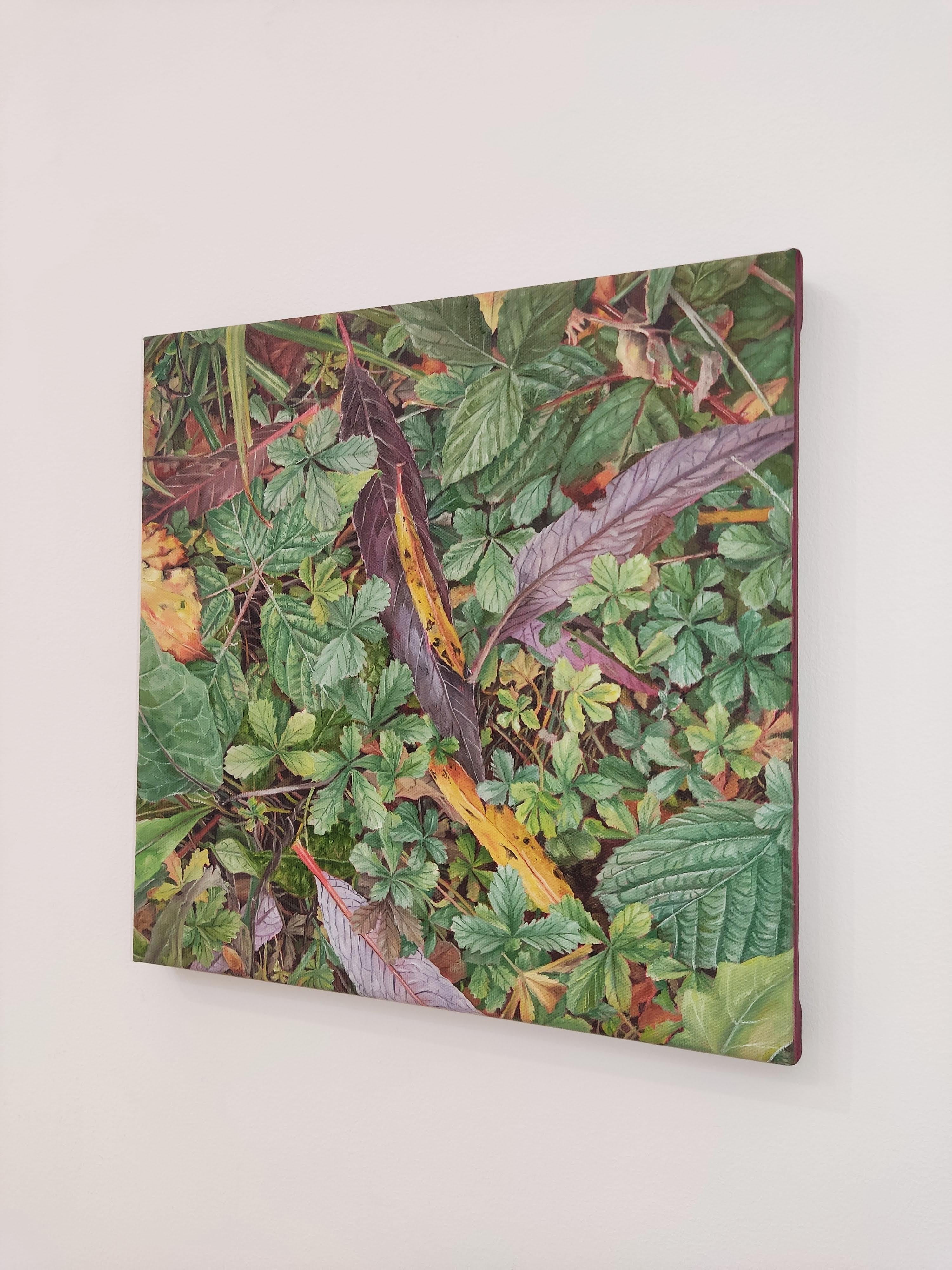 Überfluss, Ölgemälde auf Leinwand, Laub, Wald, Realistische Nature im Angebot 2