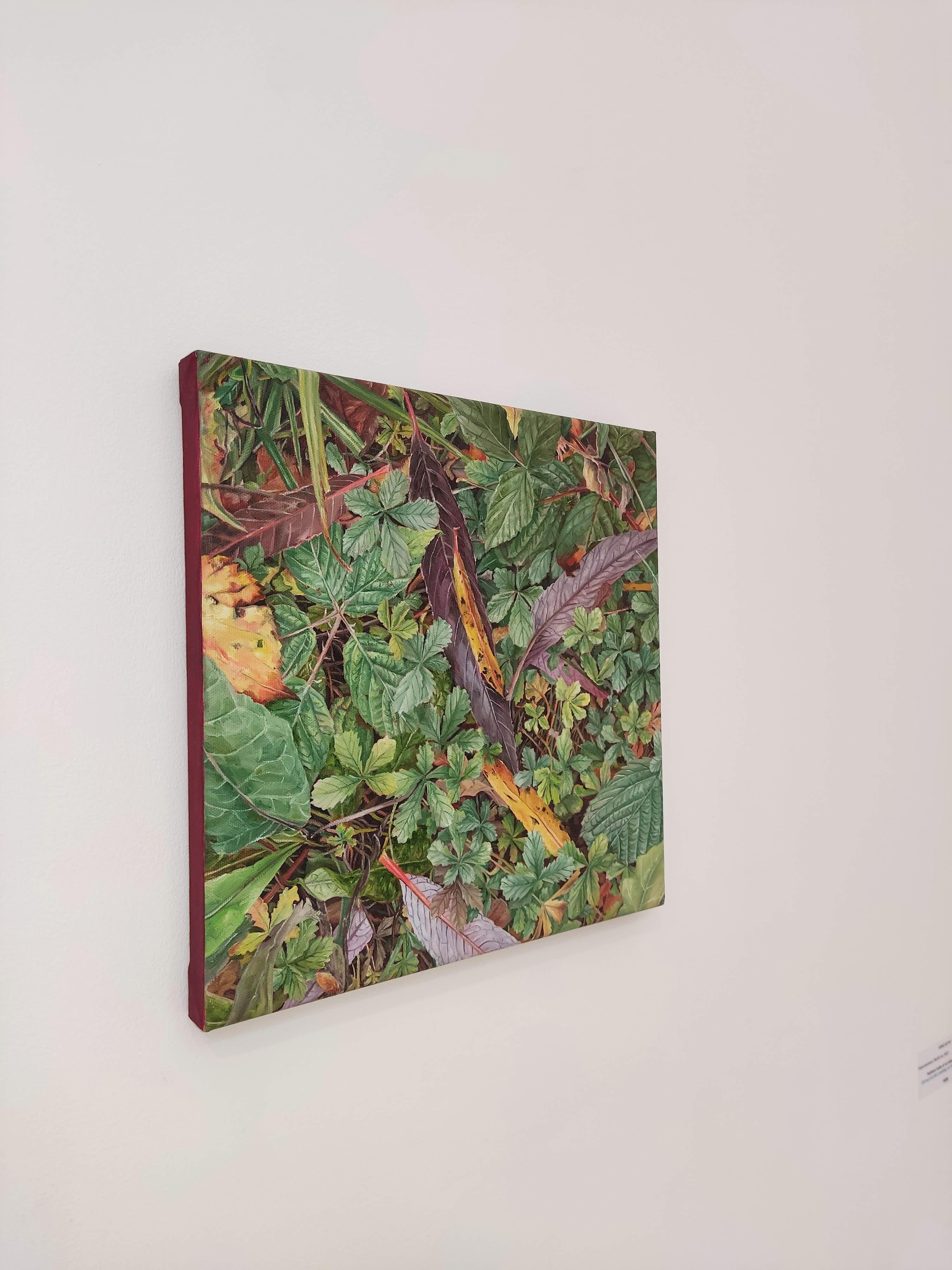 Überfluss, Ölgemälde auf Leinwand, Laub, Wald, Realistische Nature im Angebot 3