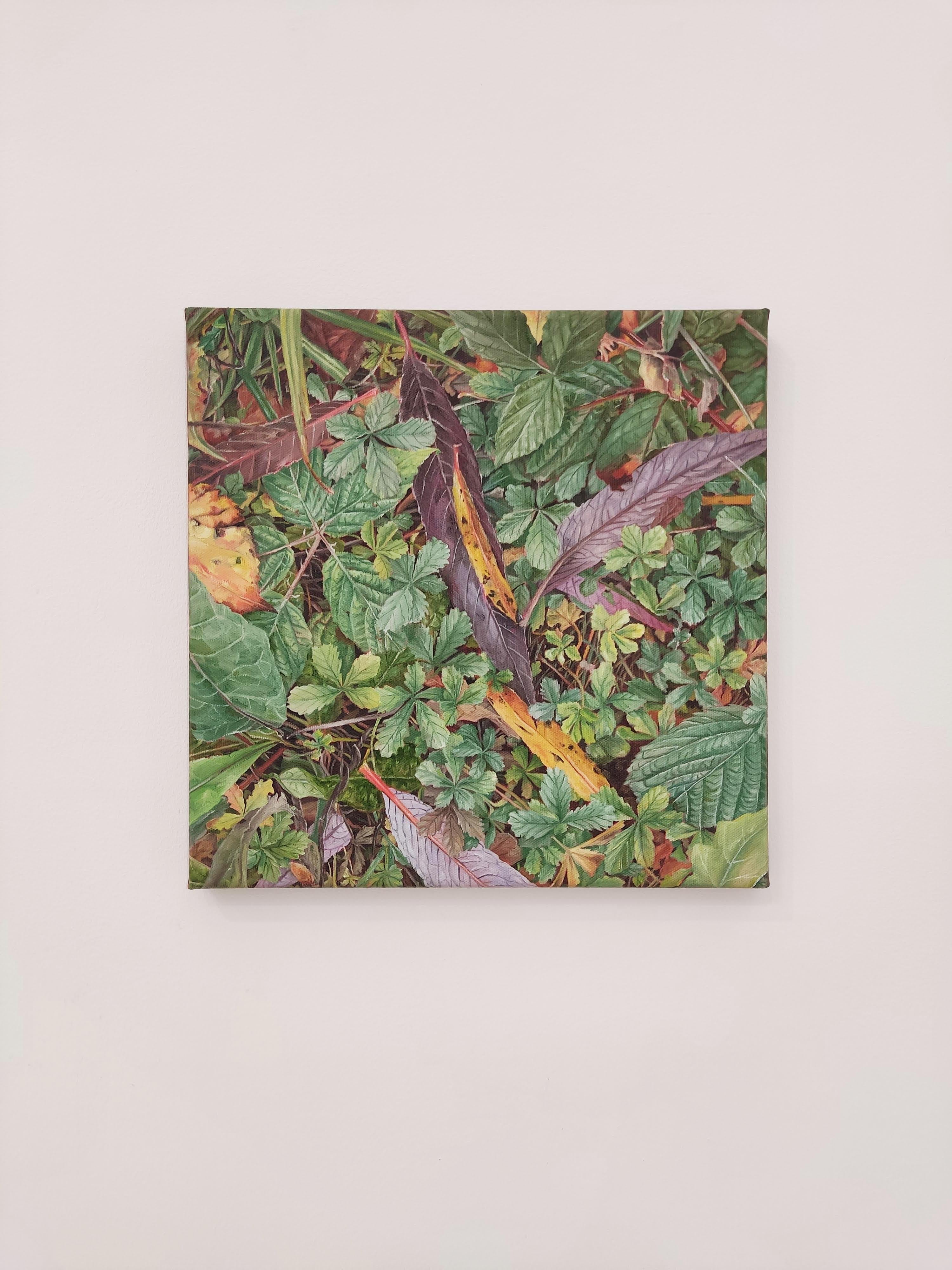 Überfluss, Ölgemälde auf Leinwand, Laub, Wald, Realistische Nature im Angebot 4